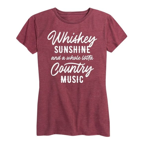 Instant Message - Whiskey Sunshine Country Music - Women's Short Sleeve Graphic T-Shirt
