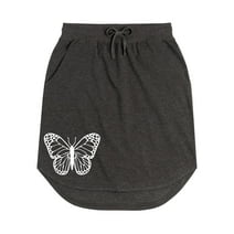 Instant Message - White Butterfly - Women's Weekend Skirt