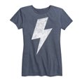 thumbnail image 1 of Instant Message - White Lightning Bolt - Women's Short Sleeve Graphic T-shirt, 1 of 5