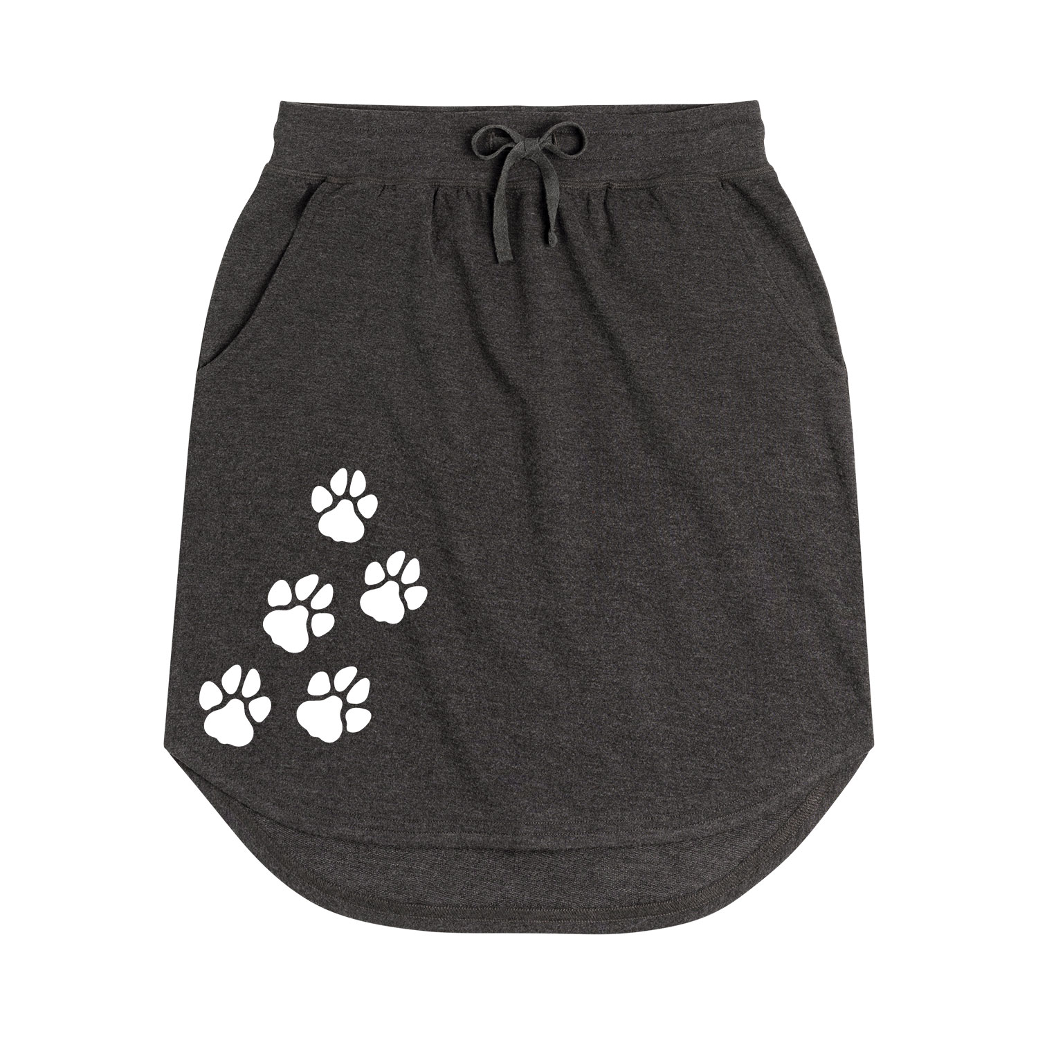 Instant Message - White Pawprints - Women's Weekend Skirt - image 1 of 4