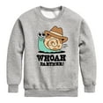 thumbnail image 1 of Instant Message - Whoah Partner Snail - Toddler & Youth Crewneck Fleece Sweatshirt, 1 of 6