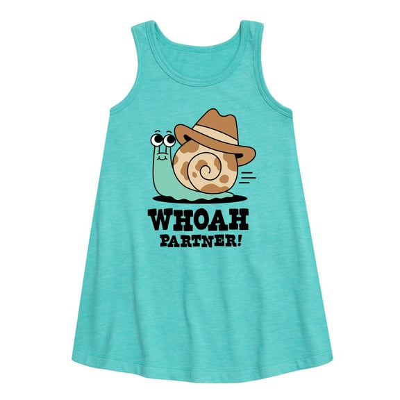 Instant Message - Whoah Partner Snail - Toddler & Youth Girls A-line Dress