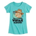 thumbnail image 1 of Instant Message - Whoah Partner Snail - Toddler & Youth Girls Short Sleeve Graphic T-Shirt, 1 of 6