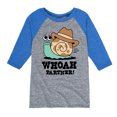 thumbnail image 1 of Instant Message - Whoah Partner Snail - Toddler & Youth Raglan Graphic T-Shirt, 1 of 5