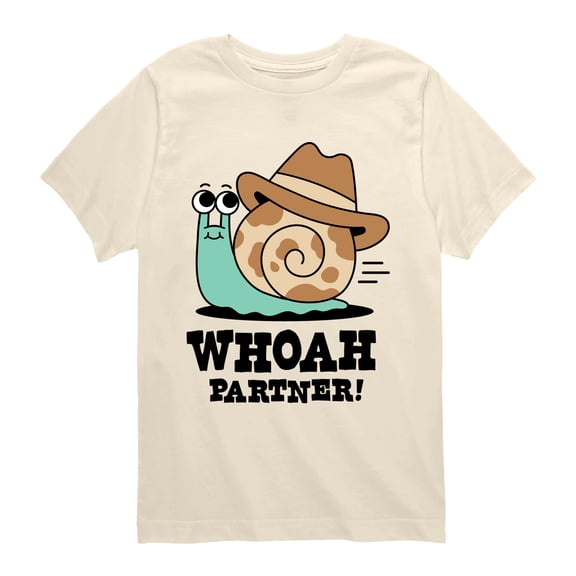 Instant Message - Whoah Partner Snail Short Sleeve Graphic T-Shirt