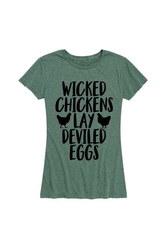 - Wicked Chickens Deviled Eggs - Women's Short Sleeve Graphic T-shirt
