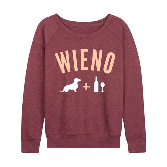 Instant Message - Wieno Wiener Dog Wino - Women's French Terry Long Sleeve Shirt