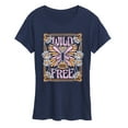 thumbnail image 1 of Instant Message - Wild And Free Butterfly - Women's Short Sleeve Graphic T-Shirt, 1 of 6