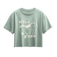 thumbnail image 1 of Instant Message - Wild And Free Horse Short Sleeve Boxy Graphic T-Shirt, 1 of 5
