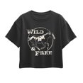 thumbnail image 1 of Instant Message - Wild And Free Horse Short Sleeve Boxy Graphic T-Shirt, 1 of 5