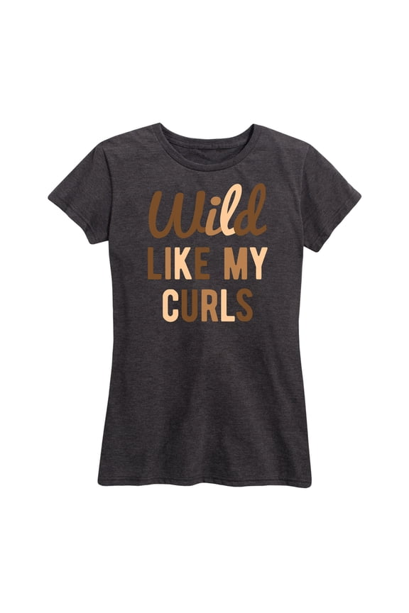 - Wild Like My Curls Short Sleeve Graphic T-Shirt