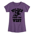thumbnail image 1 of Instant Message - Wilder Than The West - Toddler & Youth Girls Short Sleeve Graphic T-Shirt, 1 of 6