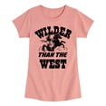 thumbnail image 1 of Instant Message - Wilder Than The West - Toddler & Youth Girls Short Sleeve Graphic T-Shirt, 1 of 6