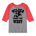 thumbnail image 1 of Instant Message - Wilder Than The West - Toddler & Youth Raglan Graphic T-Shirt, 1 of 7