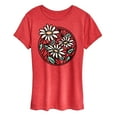 thumbnail image 1 of Instant Message - Wildflower Stained Glass Circle - Women's Short Sleeve Graphic T-Shirt, 1 of 6