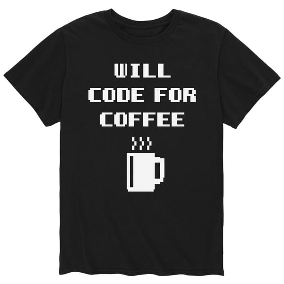 Instant Message - Will Code For Coffee - Men's Short Sleeve Graphic T-Shirt