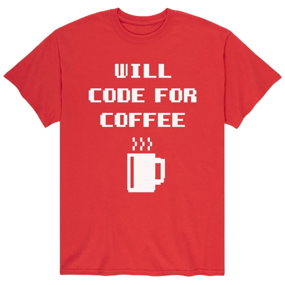 Instant Message - Will Code For Coffee - Men's Short Sleeve Graphic T-Shirt