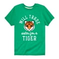 thumbnail image 1 of Instant Message - Will Trade Sister For A Tiger - Youth Short Sleeve Tee, 1 of 5