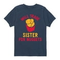 thumbnail image 1 of Instant Message - Will Trade Sister For Nuggets - Youth Short Sleeve Tee, 1 of 5
