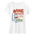 thumbnail image 1 of Instant Message - Wine Cheese Pretty Please - Women's Short Sleeve Graphic T-shirt, 1 of 5
