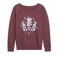 thumbnail image 1 of Instant Message - Winter Flowers - Women's Lightweight French Terry Long Sleeve Shirt, 1 of 5