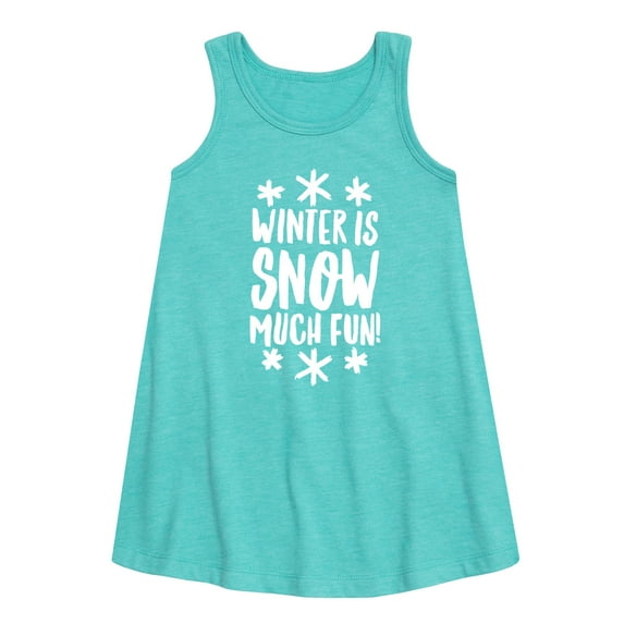 Instant Message - Winter Is Snow Much Fun - Toddler & Youth Girls A-line Dress