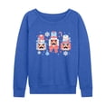thumbnail image 1 of Instant Message - Winter Nutcracker Heads - Women's French Terry Long Sleeve Pullover, 1 of 4