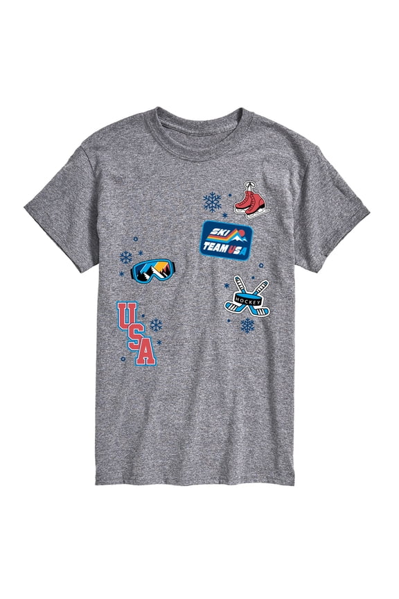 - Winter Olympics Icons Short Sleeve Graphic T-Shirt