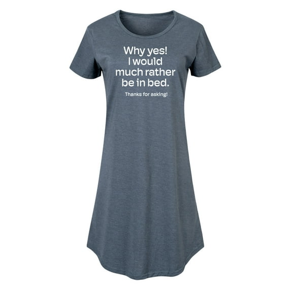 Instant Message - Winter - Why Yes! Would Rather Be In Bed - Women's Any Way Dress