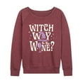thumbnail image 1 of Instant Message - Witch Way To The Wine - Women's Lightweight French Terry Long Sleeve Shirt, 1 of 6