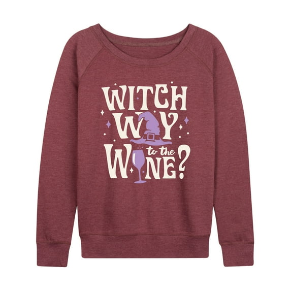 Instant Message - Witch Way To The Wine - Women's Lightweight French Terry Long Sleeve Shirt