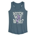 thumbnail image 1 of Instant Message - Witch Way To The Wine - Women's Racerback Tank Top, 1 of 6