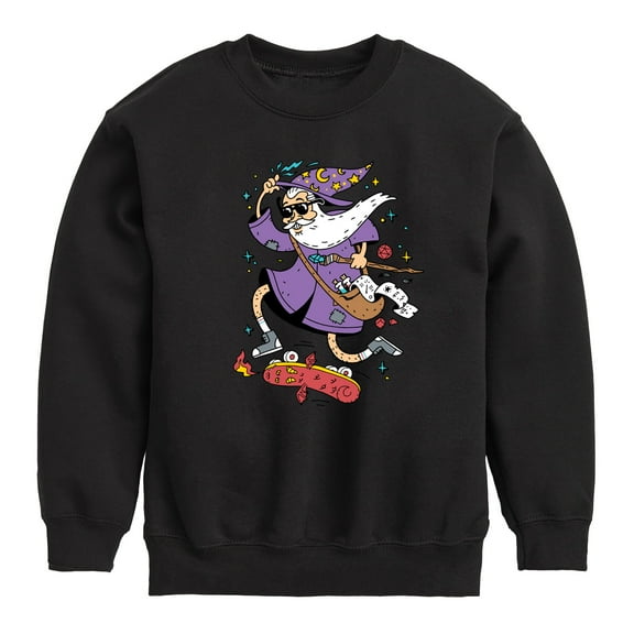 Instant Message - Wizard Skater - Toddler & Youth Crewneck Fleece Sweatshirt