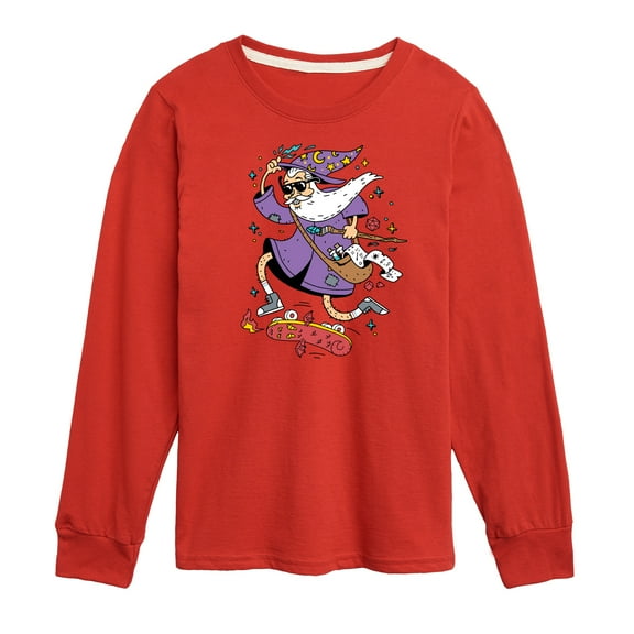 Instant Message - Wizard Skater  - Toddler & Youth Long Sleeve Graphic T-Shirt