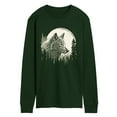 thumbnail image 1 of Instant Message - Wolf Moon - Men's Long Sleeve Graphic T-Shirt, 1 of 5