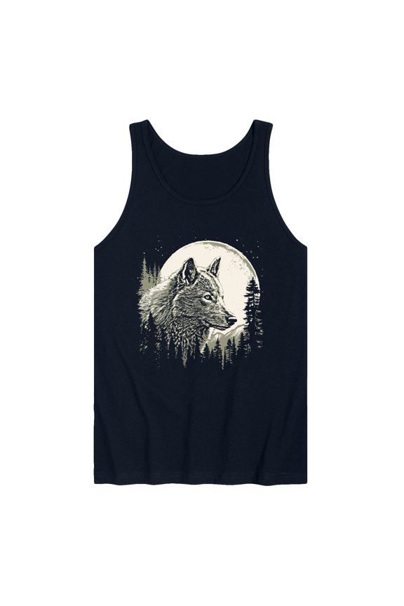 - Wolf Moon Graphic Tank Top