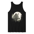 thumbnail image 1 of Instant Message - Wolf Moon - Men's Sleeveless Graphic Tank, 1 of 6