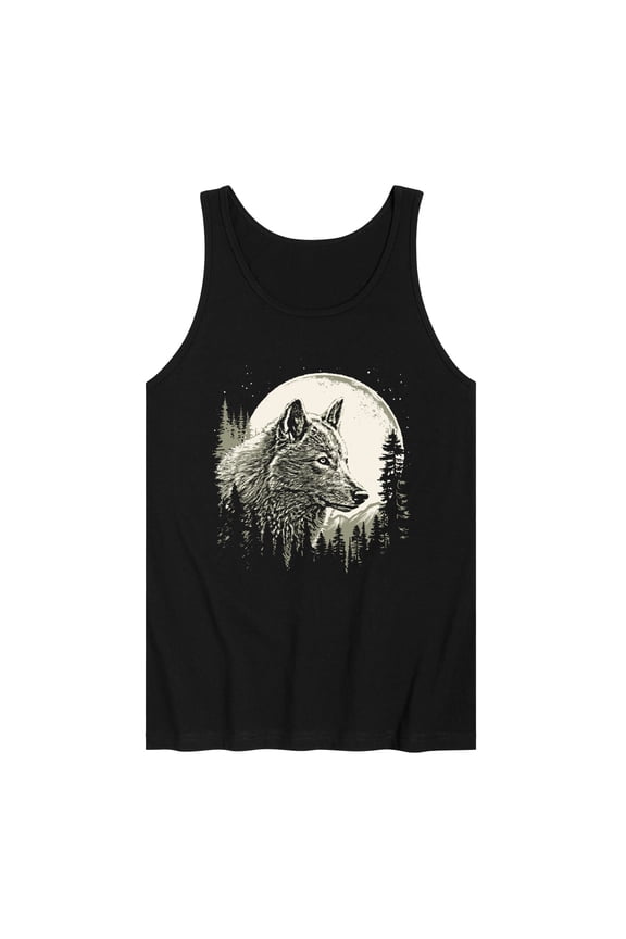 - Wolf Moon Graphic Tank Top