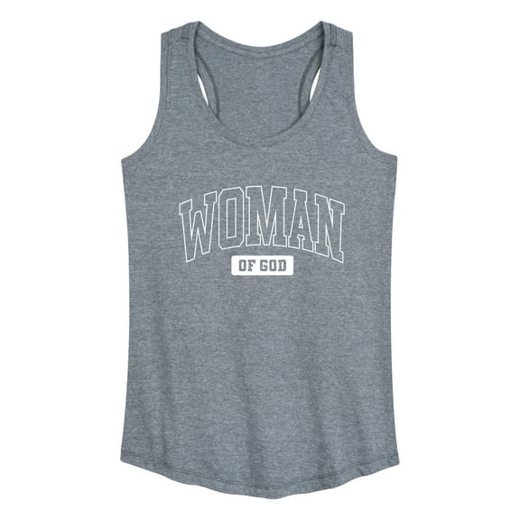 Instant Message - Woman Of God Collegiate - Women's Racerback Tank Top