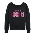thumbnail image 1 of Instant Message - Women's Breast Cancer Awareness Lightweight French Terry Long Sleeve Shirt, 1 of 5