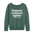 thumbnail image 1 of Instant Message - Womens Rights And Wrongs - Women's Lightweight French Terry Long Sleeve Shirt, 1 of 6