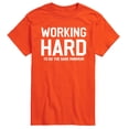 thumbnail image 1 of Instant Message - Working Hard - Men's Short Sleeve Graphic T-Shirt, 1 of 5