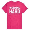 thumbnail image 1 of Instant Message - Working Hard - Men's Short Sleeve Graphic T-Shirt, 1 of 4