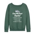 thumbnail image 1 of Instant Message - Workout Facts - Women's Lightweight French Terry Long Sleeve Shirt, 1 of 6