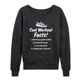 thumbnail image 1 of Instant Message - Workout Facts - Women's Lightweight French Terry Long Sleeve Shirt, 1 of 6