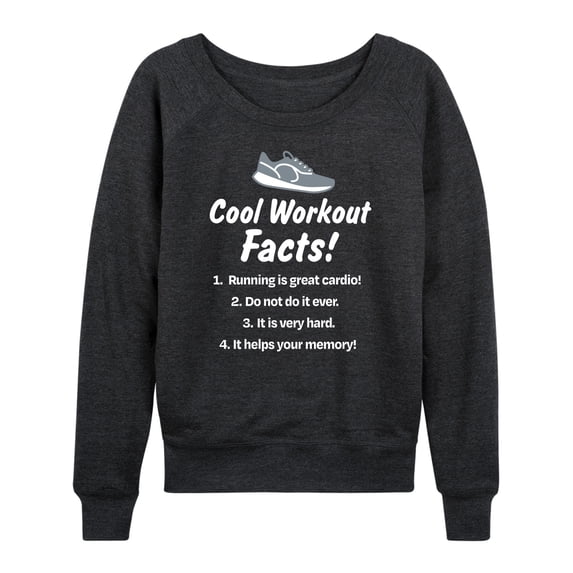 Instant Message - Workout Facts - Women's Lightweight French Terry Long Sleeve Shirt