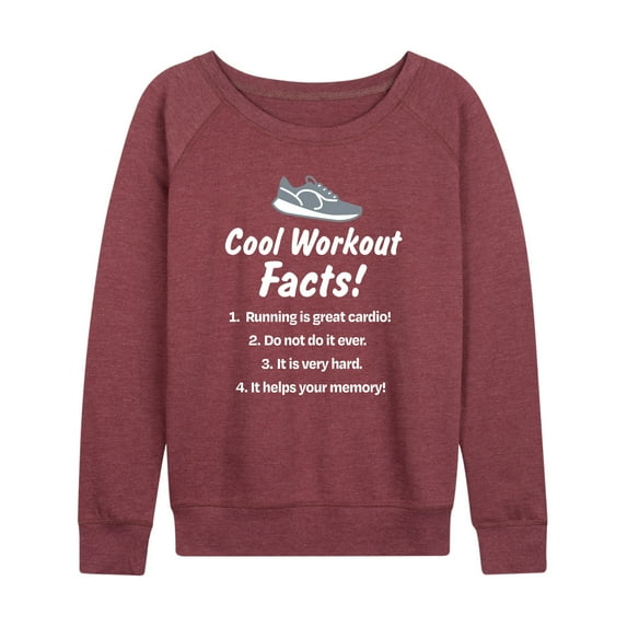 Instant Message - Workout Facts - Women's Lightweight French Terry Long Sleeve Shirt