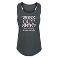 thumbnail image 1 of Instant Message - Workout Shirt Jk No Time - Ladies Racerback Tank, 1 of 5