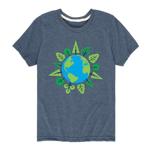 Instant Message - World And Trees  - Youth Short Sleeve T-Shirt