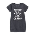 thumbnail image 1 of Instant Message - World Dreidel Champ - Girls Ss Fleece Dress, 1 of 4